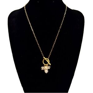 ✨NEW✨ Starry Crystals & Freshwater Pearl & Gold Chain Necklace